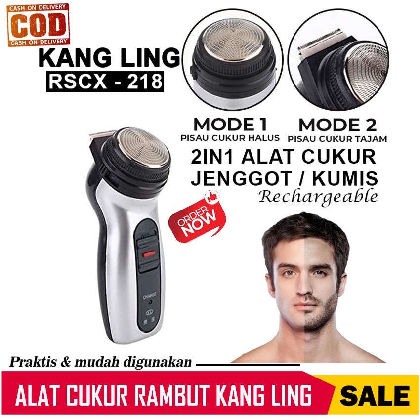 ✅ BISA COD Alat Cukur Elektric Rambut Kumis Jenggot Brewok Kangling RSCX-218 - Shaver Alat Cukur Jenggot Kumis Brewok Rechargeable