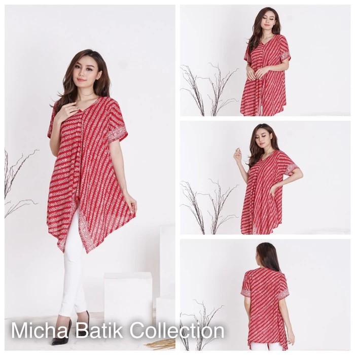 Blouse batik lengan pendek