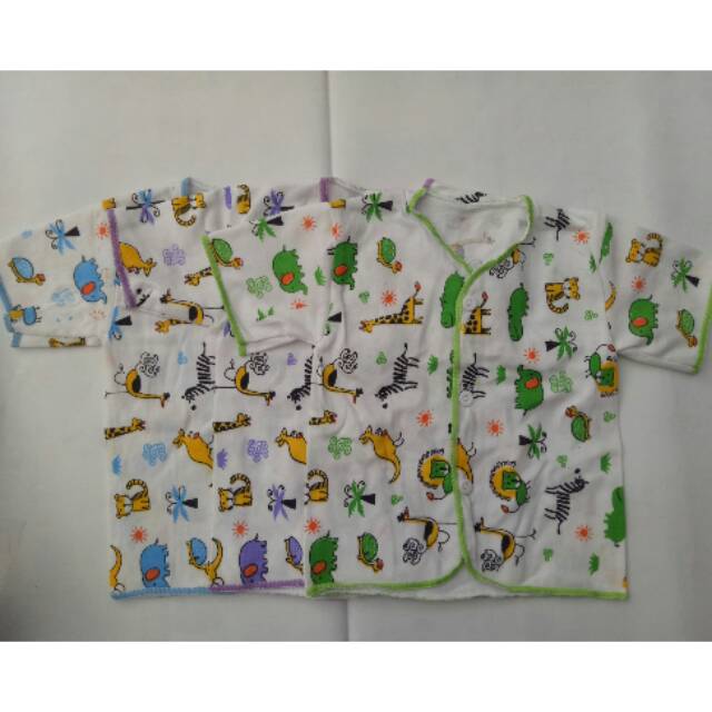 Grosir 1Lusin Baju Bayi NewBorn Lengan Pendek 100% Katun Lembut Harga