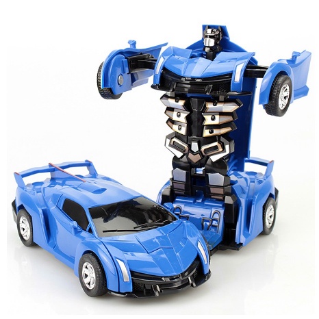 SB168 Mainan Anak Mobil Robot Transformers Tabrak Jadi Robot Mini 2 Fungsi