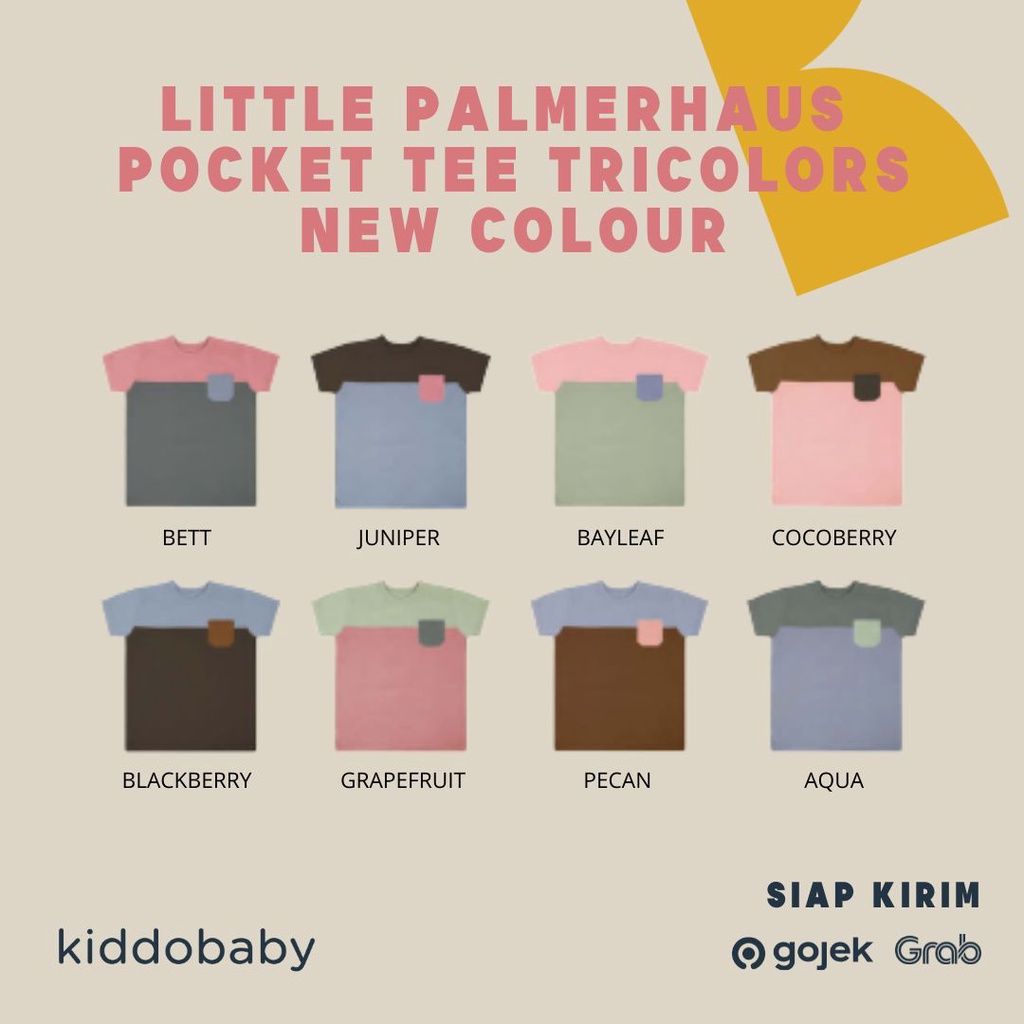 Little Palmerhaus Pocket Tee Tricolor | Baju Atasaan | Baju Kaos | Baju Anak