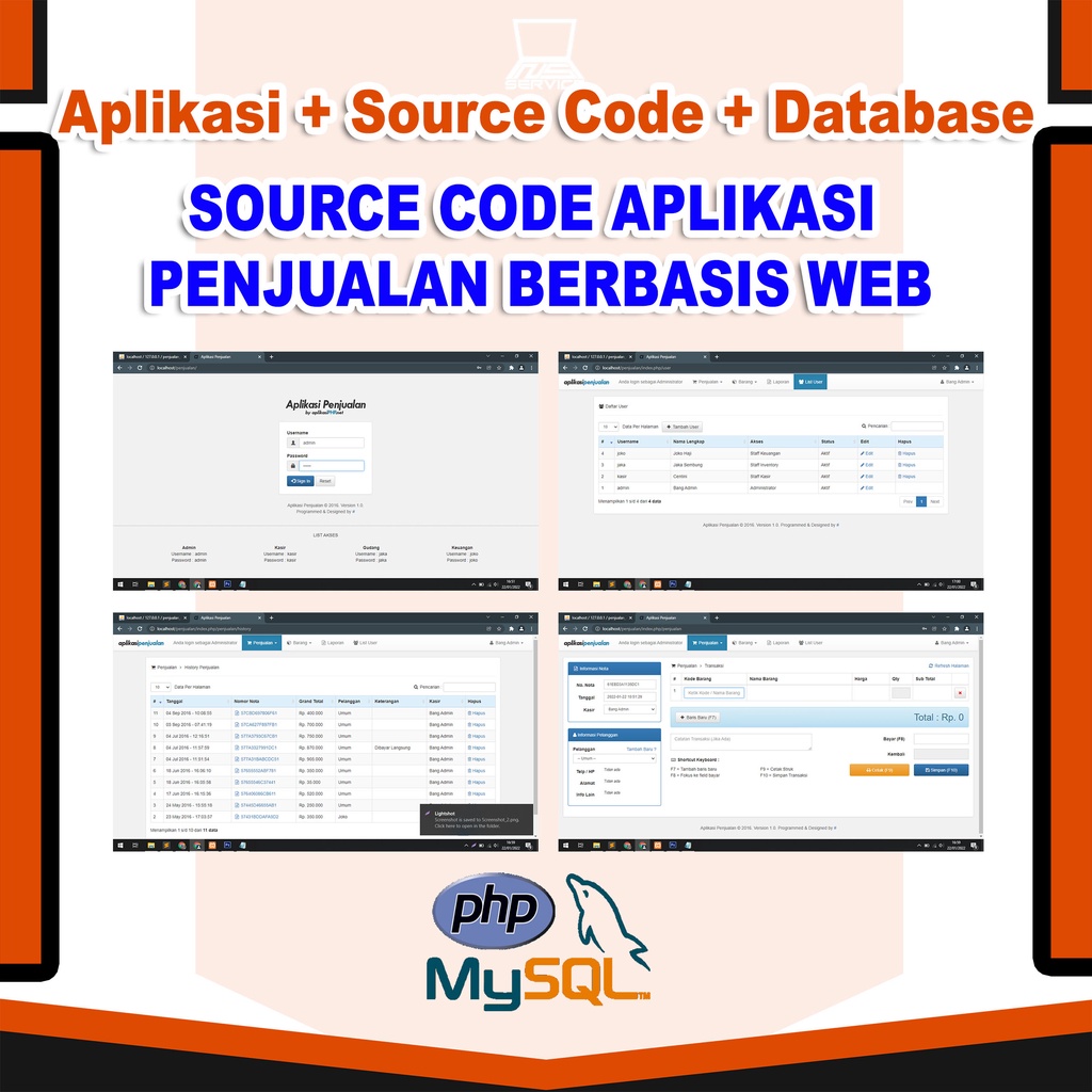 SOURCE CODE APLIKASI PENJUALAN BERBASIS WEB