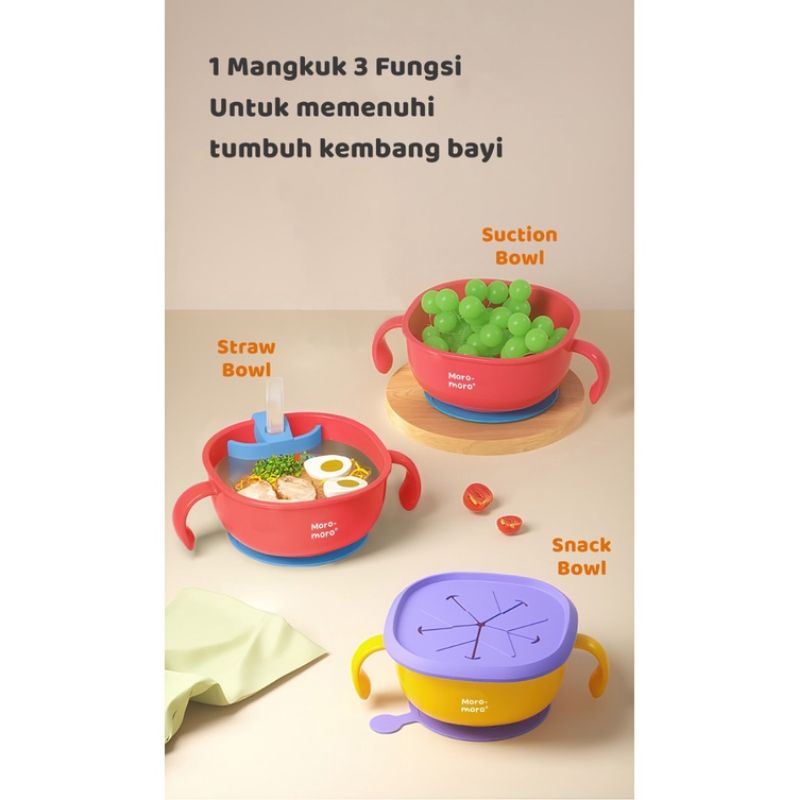 Moro - Moro 3in1 Snack Bowl 250 ml - Mangkuk Anak