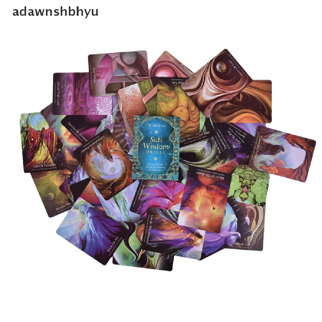 Adawnshbhyu Kartu Oracle Hikmah Sufi Tarot Card Kartu Main Game Pesta Deck 44 Kartu