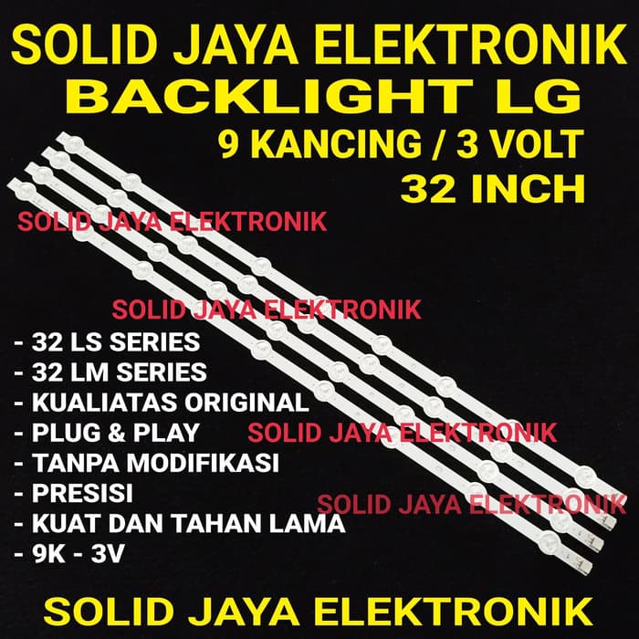 BACKLIGHT LG 32 INCH INC 9K 3V 9 KANCING 9 MATA 3 VOLT LS LAMPU BL LED