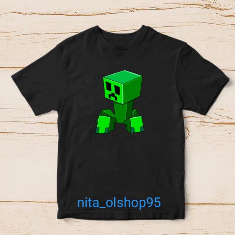 baju minicraft kaos Minecraft zombie