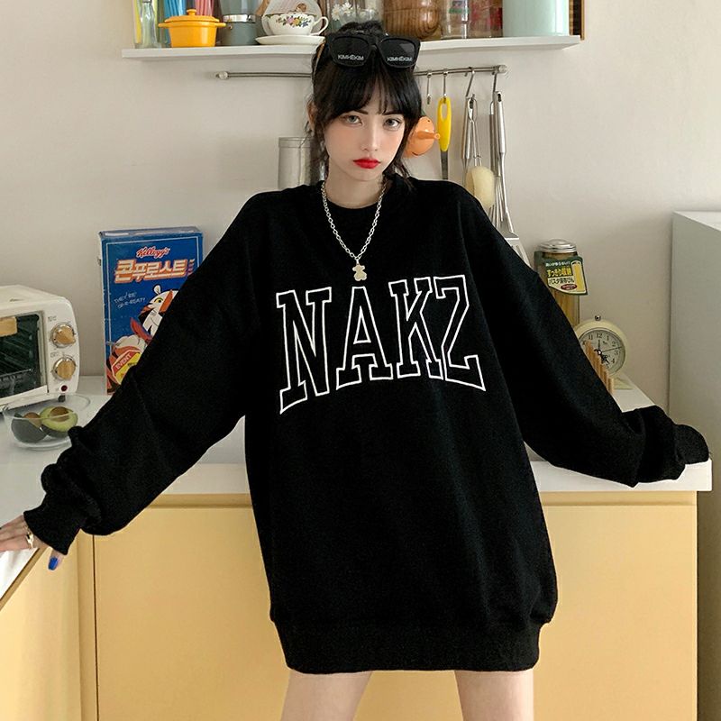 S - XXXXXL(6XL) Sweater NAKZ OVERSIZE Oblong Fleece Wanita Pria Sweatshirt Korean Style BIGSIZE 6XL 5XL 4XL 3XL 2XL XL L M