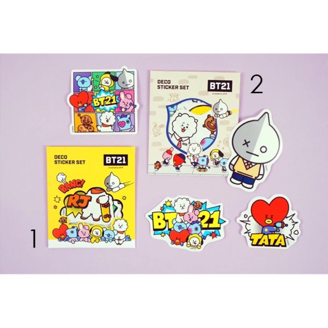 READY STOCK / OFFICIAL BT21 Deco Sticker Set
