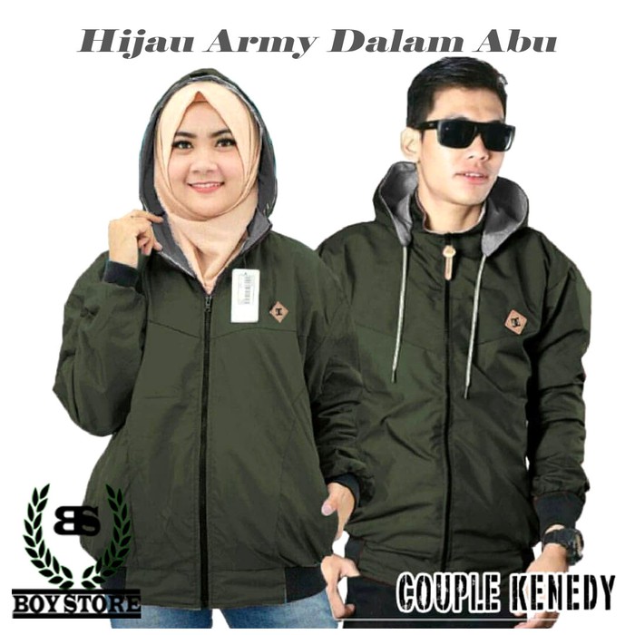 JAKET PRIA / JAKET COUPLE BB 2IN1 SIMPLE WATERPROOF HOODIE BISA LEPAS MAROON NAVY HITAM COKLAT