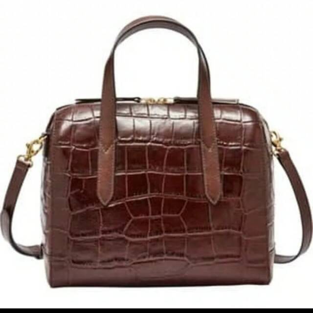 Fossil Sydney Satchel SS Croco Brown