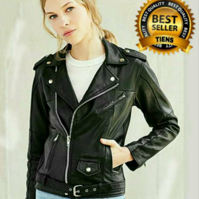 Jaket Kulit Sintetis Rock N Roll Crop CRP011 SEMIKULIT - PU LEATHER