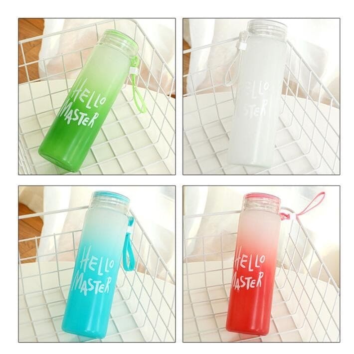 Botol Air Minum Kaca Hello Master 400ml