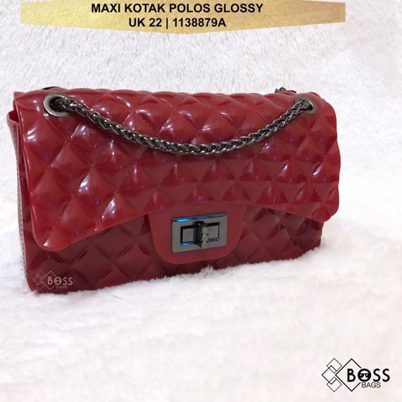 Stok terbatas.. Tas jelly GLOSSY CLASSIC uk 22 cm