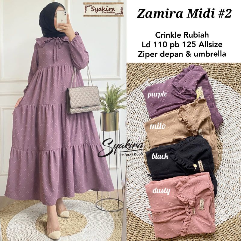 ZAMIRA MIDI/Dress Wanita Terbaru