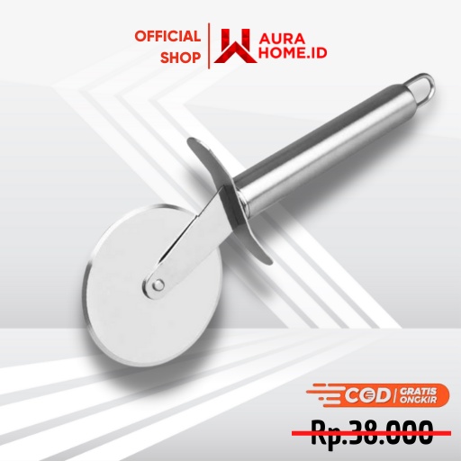 Pisau Pemotong Kue Pizza Roller Cutter Stainless Steel / Alat Pisau Cutter Roll Roller Potong Pemoto
