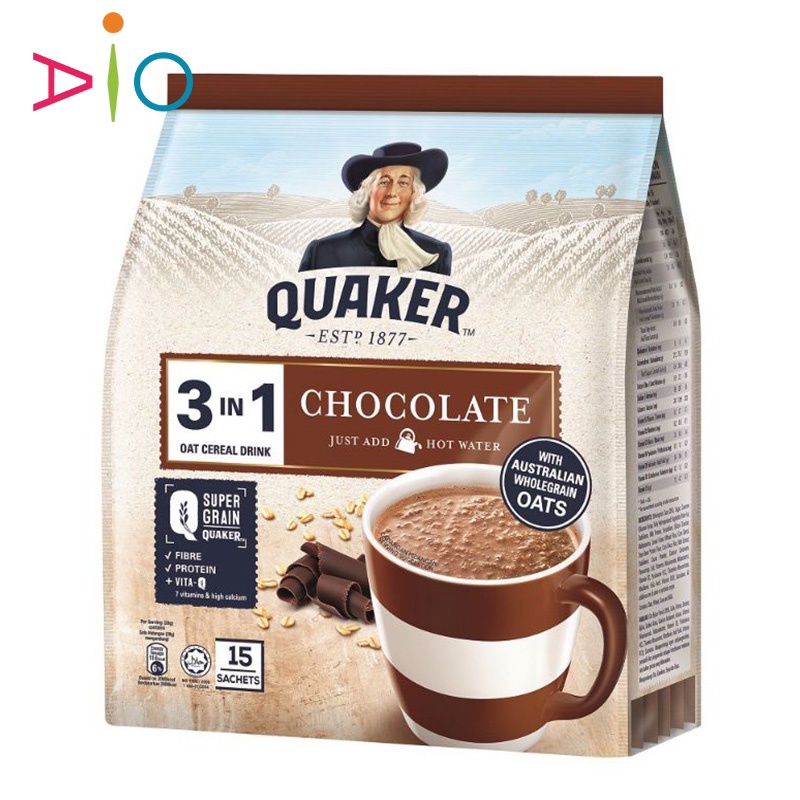 Quaker 3 in 1 Chocolate Oat Cereal Drink Malaysia