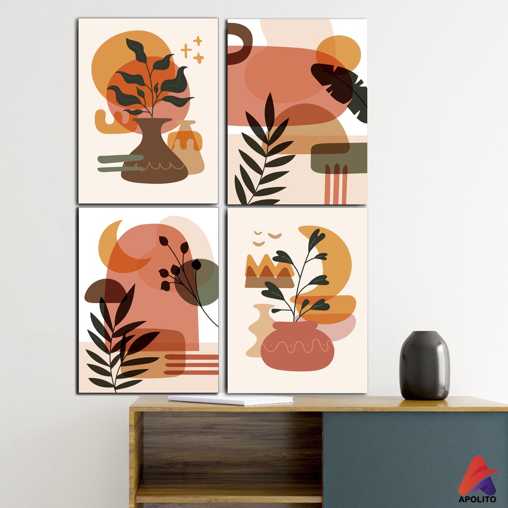 HIASAN DINDING BOHO WALL DECOR BUNGA ABSTRAK PAJANGAN POSTER KAYU HIASAN DINDING KAMAR RUANGAN ABSTRAK RUANG TAMU BOHO BUNGA ABSTRAK