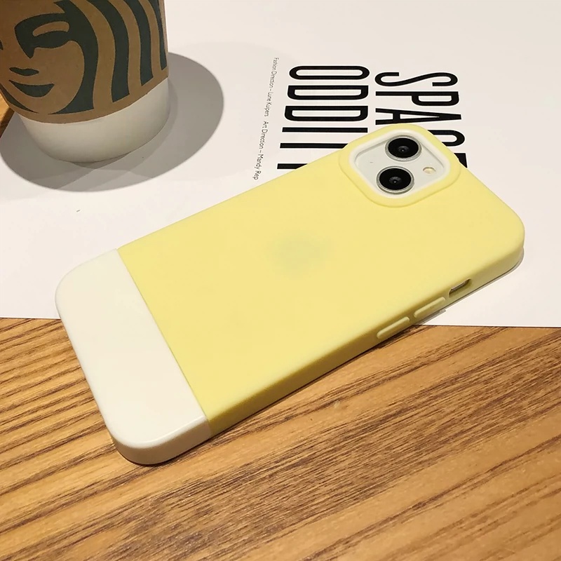 Soft Case Silikon TPU Warna Kontras Untuk IPhone 13 12 11 Pro X XS Max XR