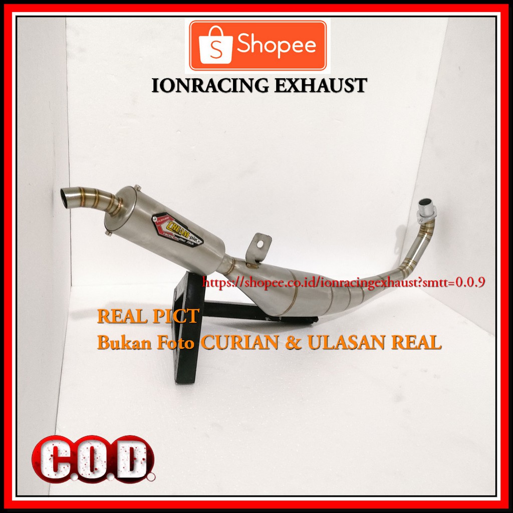 Knalpot Satria 2 tak Satria Hiu Satria Lumba 120 R 120 Ru Standart Racing Creampie Full Stainles-5