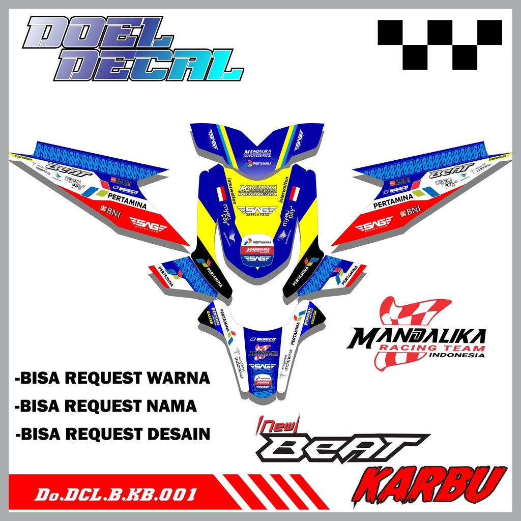 Decal Stiker Fullbody Beat Karbu 2008 2009 2010 2011 2012 Variasi Sticker Desain DOEL-001