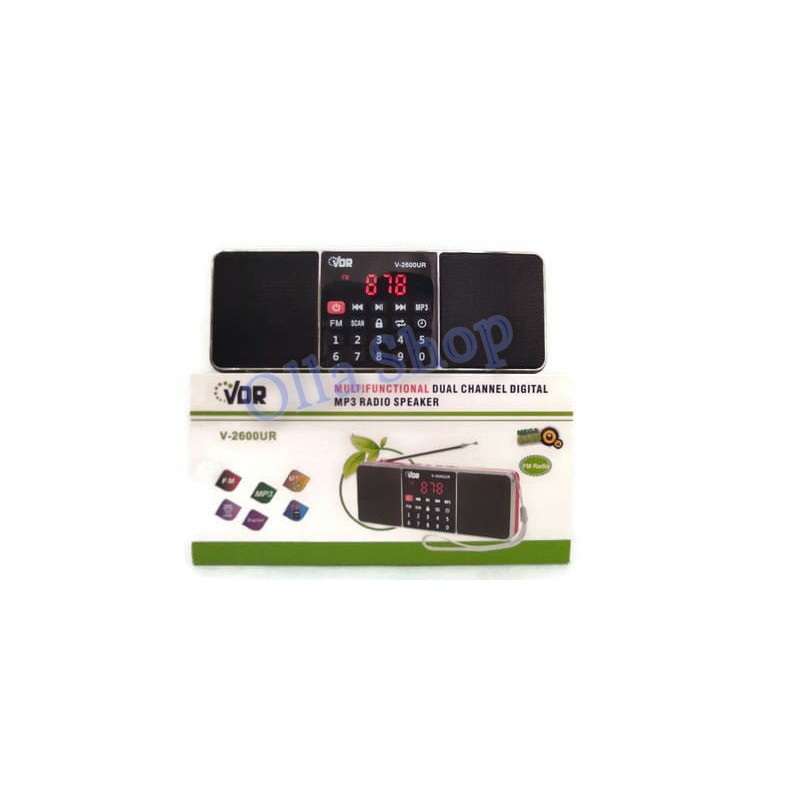 SPEAKER RADIO MP3 PLAYER USB MMC VDR V-2600 / MP3 RADIO SPEAKER VDR V 2600 / V2600