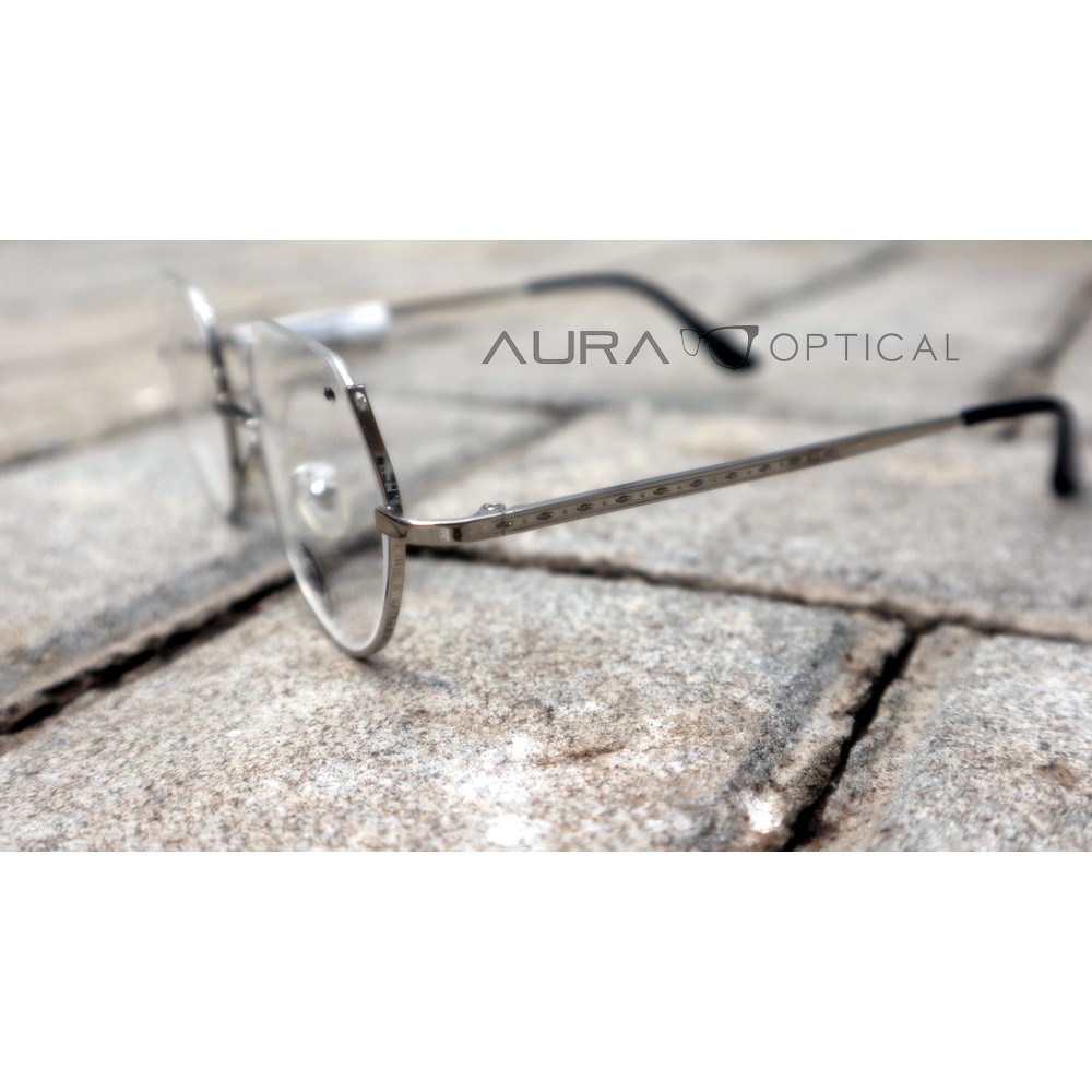 Half Frame Kacamata Wanita Bulat Silver metal Diesel 3221