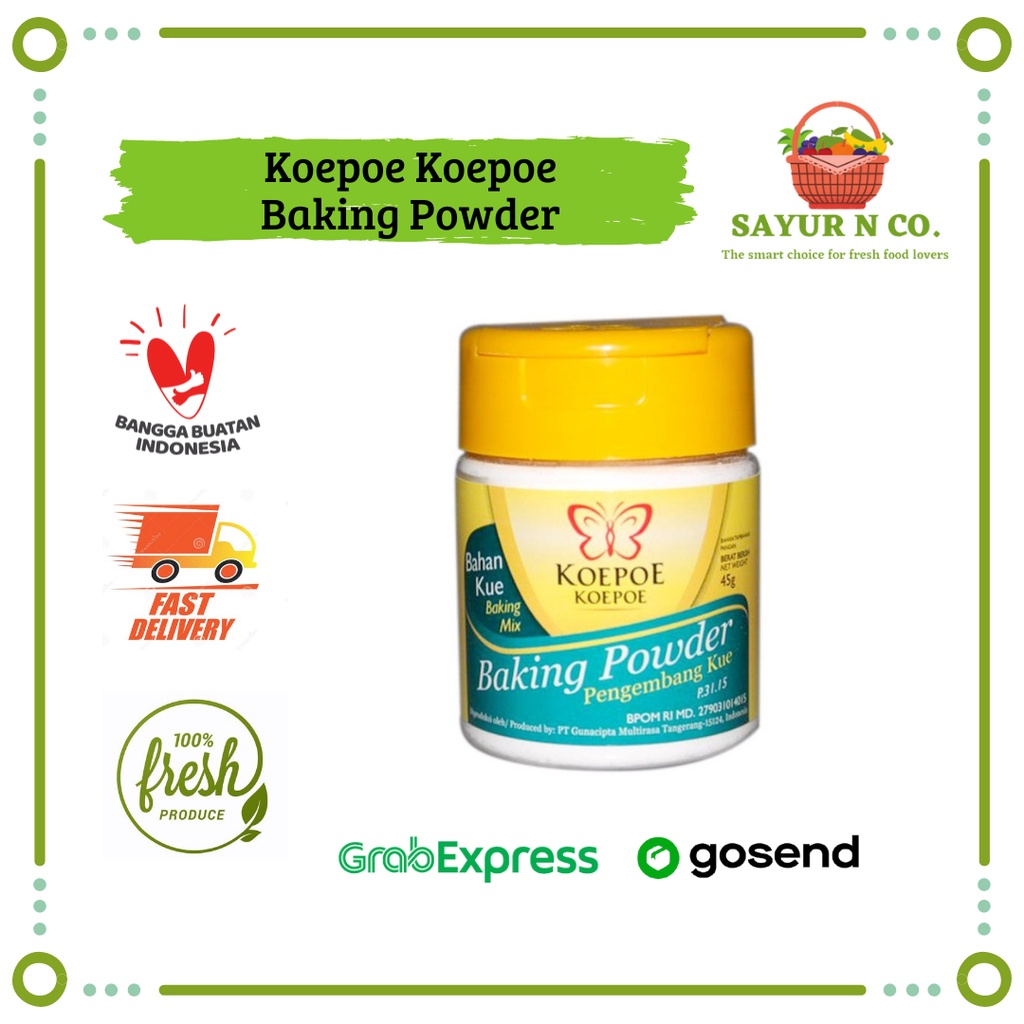 

KOEPOE KOEPOE Baking Powder Pengembang Kue 45gr | Sayur N Co Bekasi