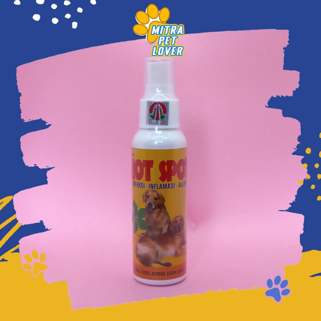 OBAT INFEKSI ANJING - HOT SPOT SPRAY 100 ML ORIGINAL - HOTSPOT ANTI INFLAMASI KUTU TUNGAU MENYEMBUHKAN ALERGI KULIT GATAL SKIN DOG AMAN SEHAT MURAH - PET ANIMAL HEALTHCARE AND VETERINARY TAMASINDO OBAT DAN VITAMIN HEWAN BINATANG PELIHARAAN MITRAPETLOVER