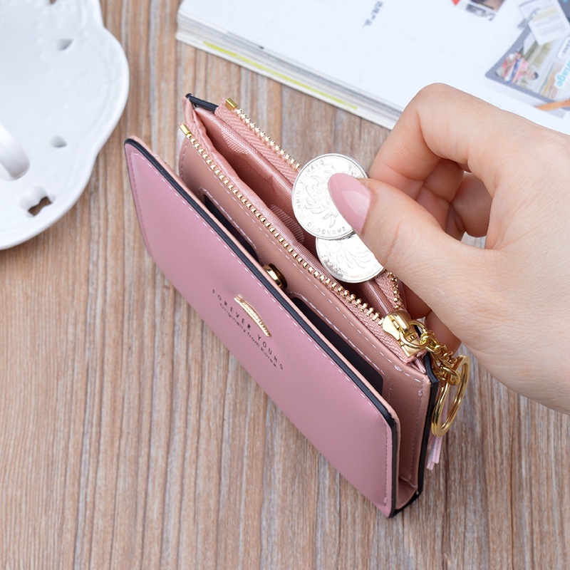 Dompet Wanita Lipat Gilgas Resleting Ori Polos Premium Dompet Wallet Kartu Kulit PU Leather Murah Lucu Kekinian