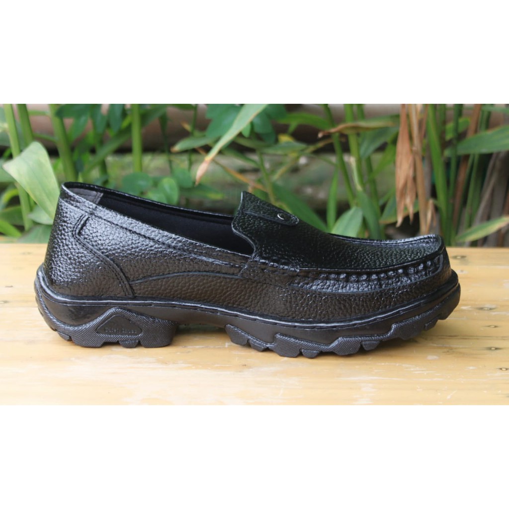 Sepatu Pria Kulit Asli Kasual  Slip On Rasheda 018 Big Size