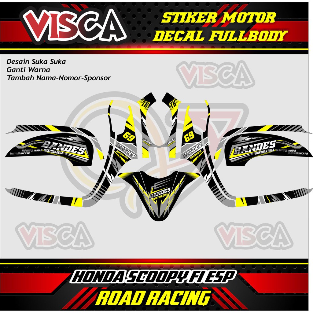 decal SCOOPY decal SCOOPY  decal  SCOOPY full body SCOOPY FI ESP ROAD RACING