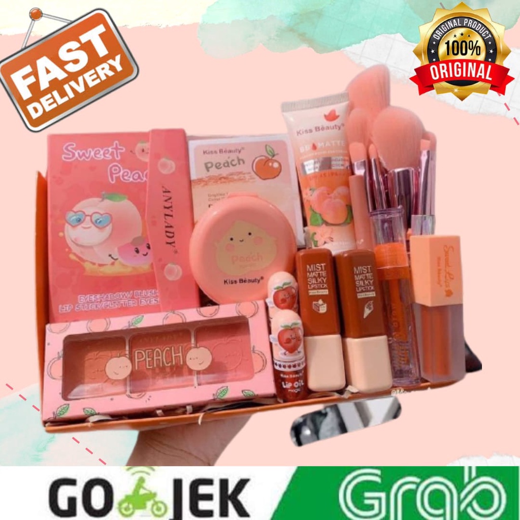 MAKE UP SET SESERAHAN SWEET PEACH SERIES / SET MAKEUP SESERAHAN ORIGINAL SWEET PEACH / PAKET KOSMETI
