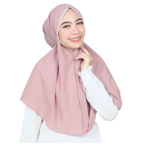 HIJAB INSTAN BERGO RENDA / JILBAB AMIRA RENDA / KERUDUNG BERGO MARYAM  RENDA KEKINIAN TERBARU