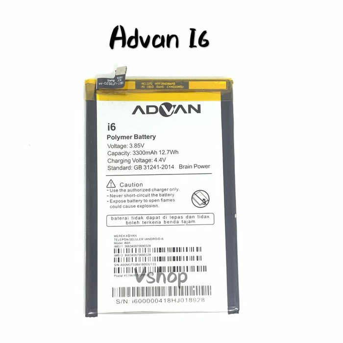 Batre Baterai Battery ADVAN I6