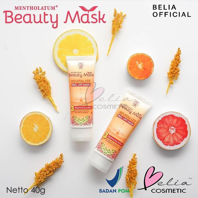 ❤ BELIA ❤ MENTHOLATUM Beauty Mask Revitalize Peel Off Mask Brightening 40g | masker pencerah Rohto