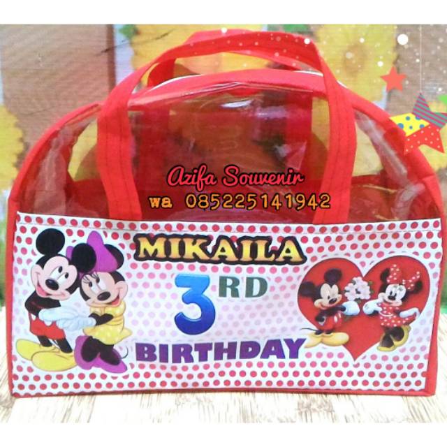 

Tas Souvenir Ulang Tahun / Goodie Bag Ultah Anak Murah BUSUR CUSTOM MICKEY MOUSE