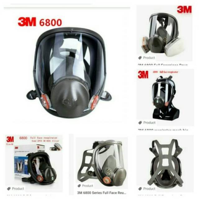 Download Paling Laris Reusable Full Face Mask Respirator 3m Original 6800 Masker Full Facepiece Berkualitas Shopee Indonesia PSD Mockup Templates