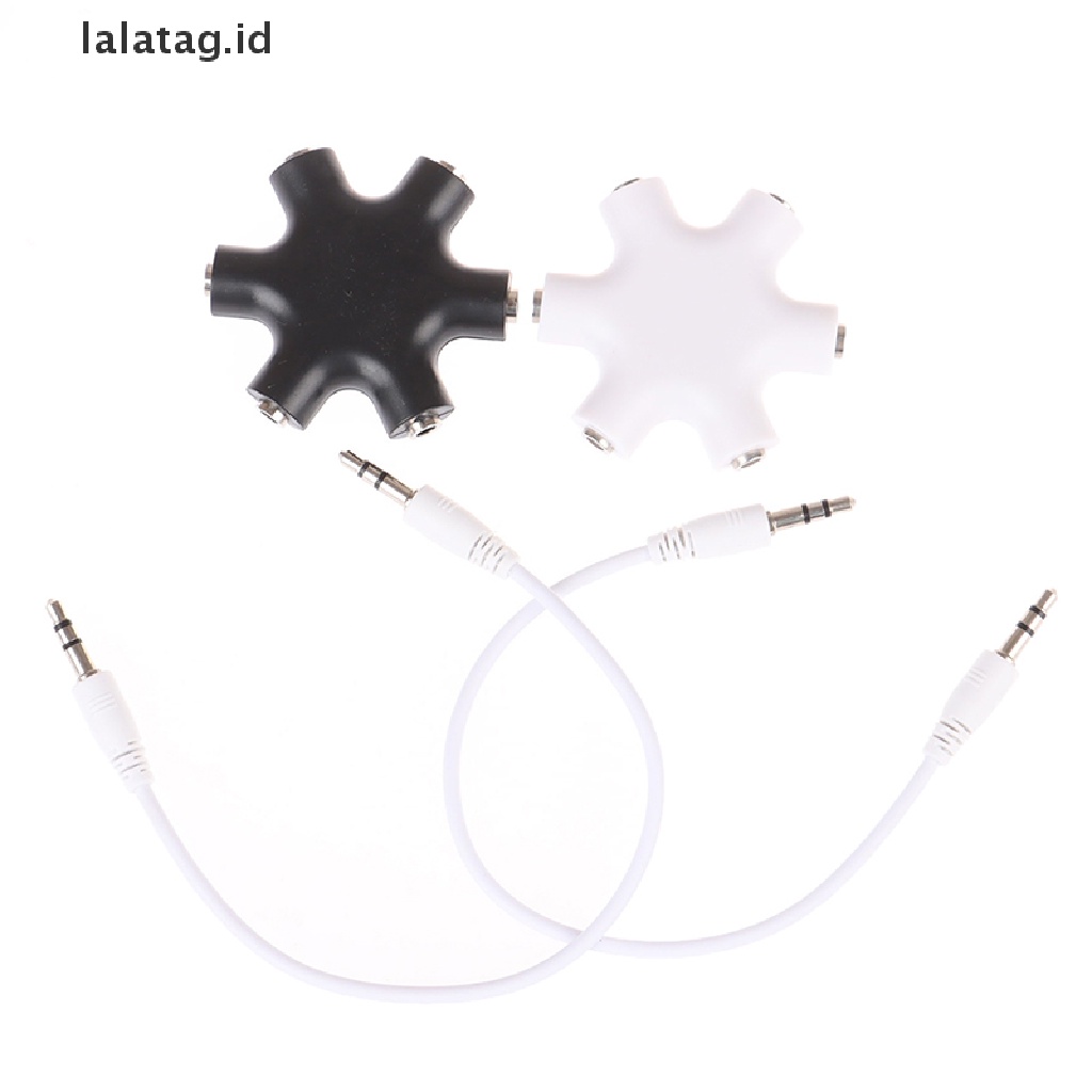 (Flyag) Hub Splitter jack Audio Aux Headphone 6x3.5mm (ID)