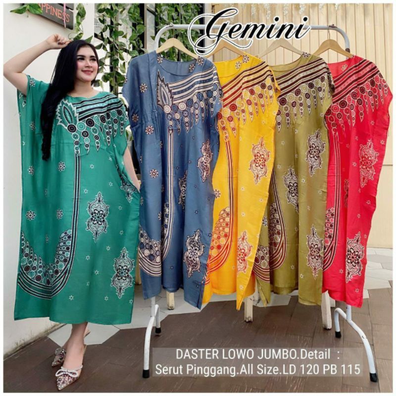 Daster Lowo Jumbo 147.500 dapat 5 motif bahan rayon ld 120.