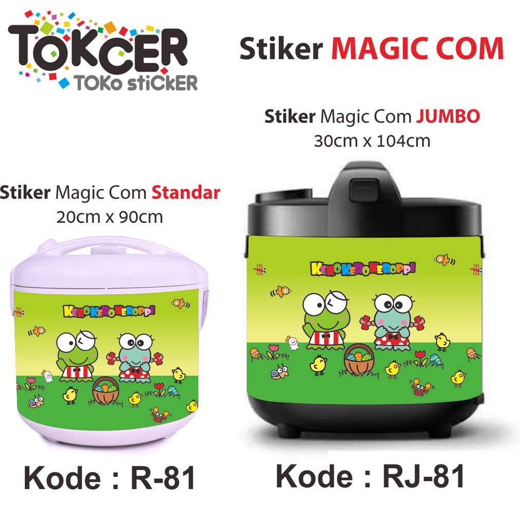 Stiker Kompor 1 Tungku dan Magic COM KEROPPI