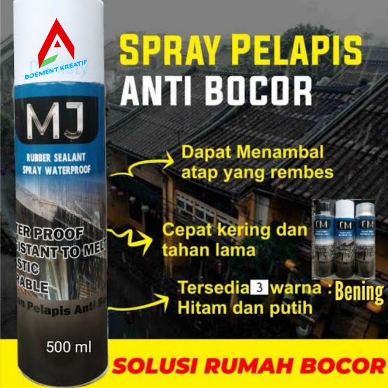 Semprotan Anti Bocor / Anti Bocor Semprot / Rubber Sealant Spray / Anti Bocor Atap Rumah / Spray Ajaib