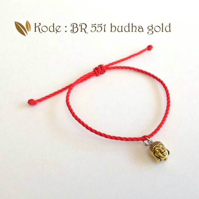 Gelang Buddha Emas Tali Merah Edisi Imle