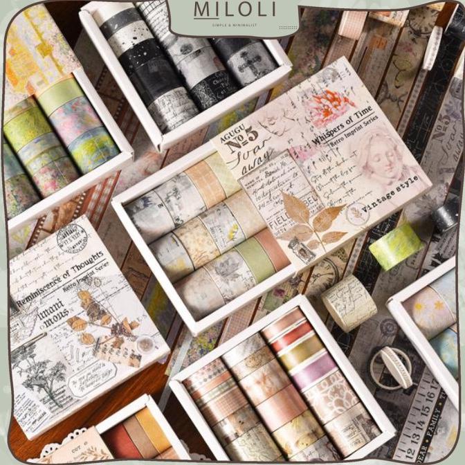 

(BISA COD) [MILOLI] 20 Rolls WASHI TAPE BOX COLOURFUL AESTHETIC - A0039 LIMITED EDITION Kode 36