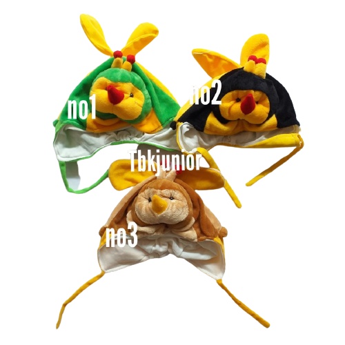 Topi boneka karakter binatang / topi syal anak pendek.