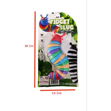 Mainan Fidget Slug Worm LED