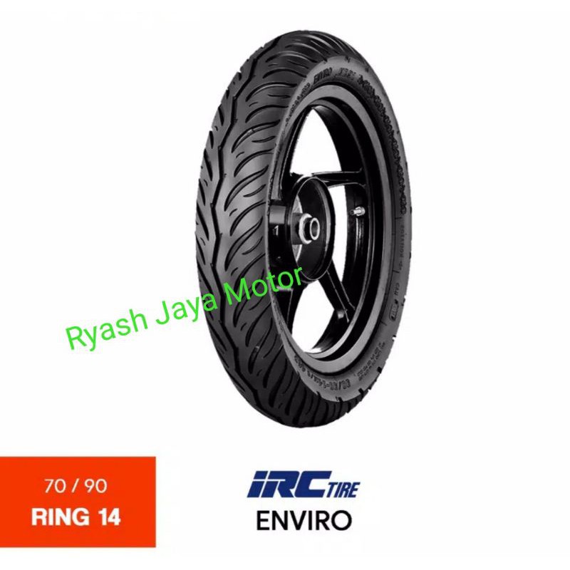 Ban tubeless IRC enviro ukuran 70/90-14 untuk Yamaha Mio/Mio J/Mio M3/soul GT/Xeon/Mio smile/Mio GT