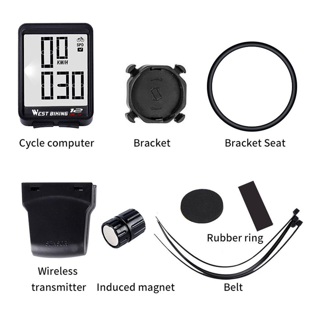 R-FLOWER Sepeda Komputer Praktis LED Digital Olahraga Bersepeda Odometer