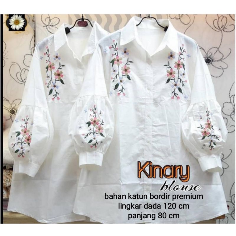 TUNIK IMPORT ATASAN JUMBO BIGSIZE ORI KATUN BORDIR PUTIH