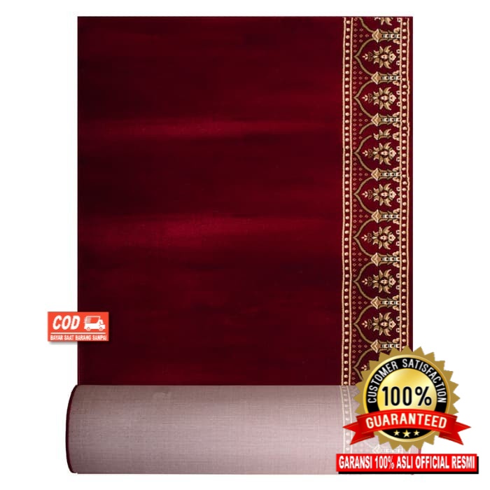 Karpet Musholla Masjid Tebal Premium Halus Hijau Polos Seri LHAI-02