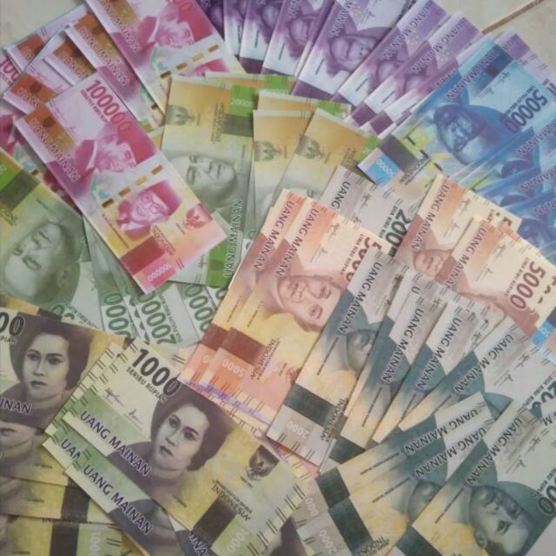 mainan duit duitan isi 300 lembar